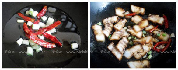 青豆玉米炒腊肉的做法步骤：3