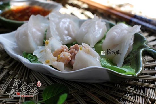 水晶虾仁蒸饺的做法步骤:10