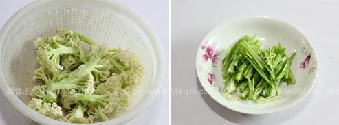 小炒菜花的做法步骤：1