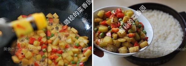 双料焖饭的做法步骤：13