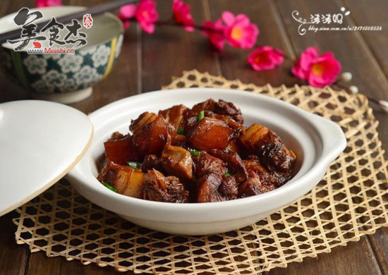 梅菜芋香红烧肉的做法步骤:12