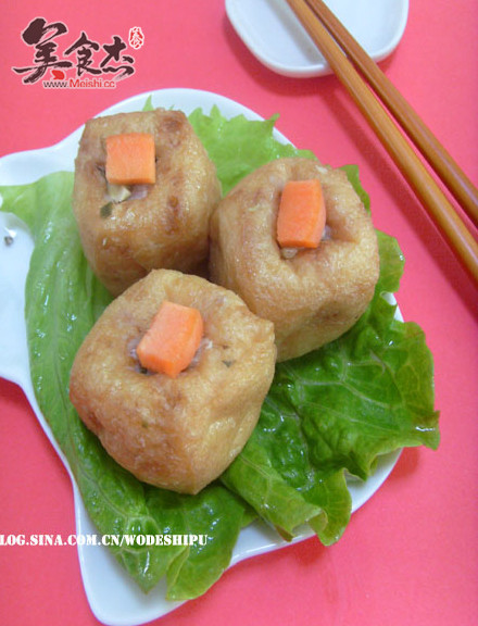 油豆腐咸菜团子的做法步骤：3