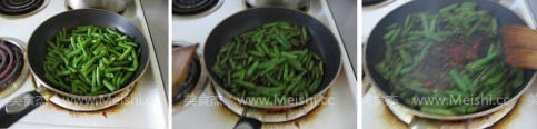 肉丁干煸豆角的做法步骤：1