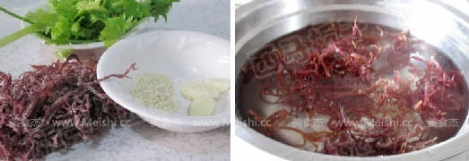 凉拌血珊瑚草的做法步骤：1