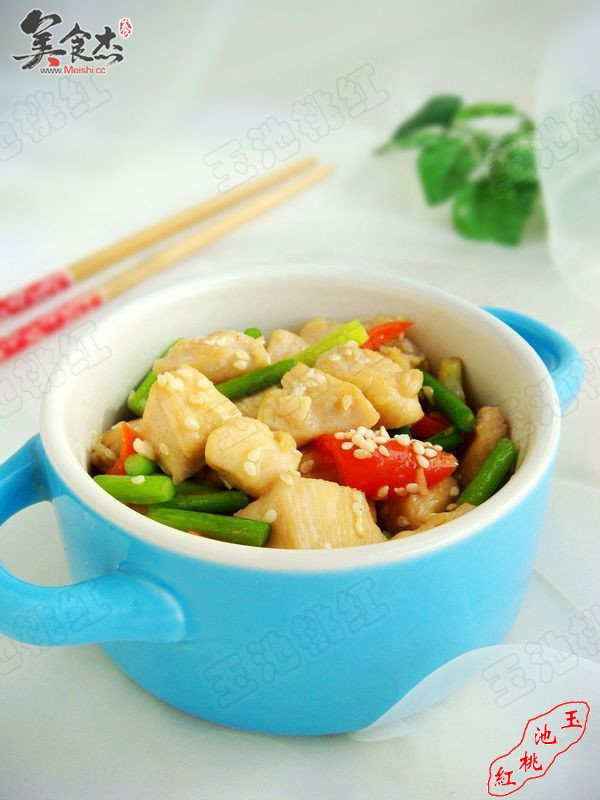 芝麻蒜香鸡丁的做法步骤：9