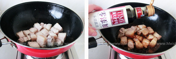 滑子菇红烧肉的做法步骤：4